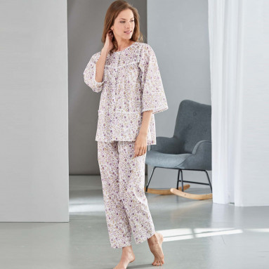 Pyjama Fleuri Lilas