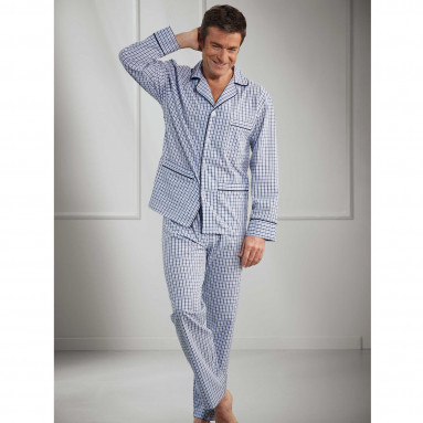Pyjama coton à carreaux